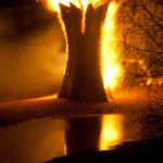 Sculpture, burning