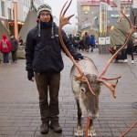 Janusz and a reindeer